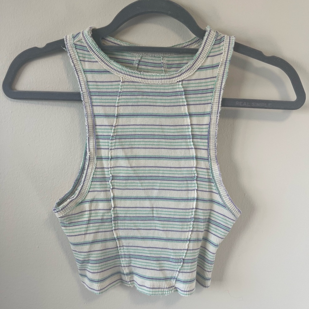 UO BDG Striped Sleeveless Crop Top - S